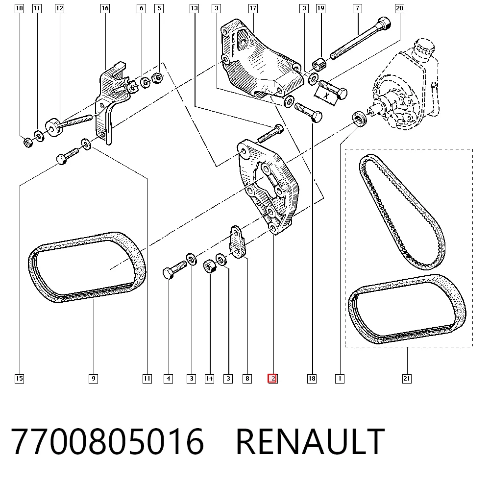  Bomba da Direção hidrâulica assistida Renault 19 I hatchback (B53, C53) (1988 - 1992) I