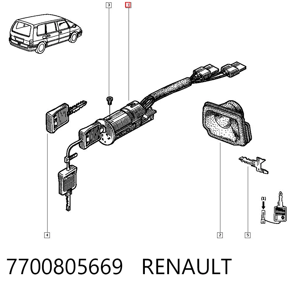 Fecho de ignição Renault 21  S48