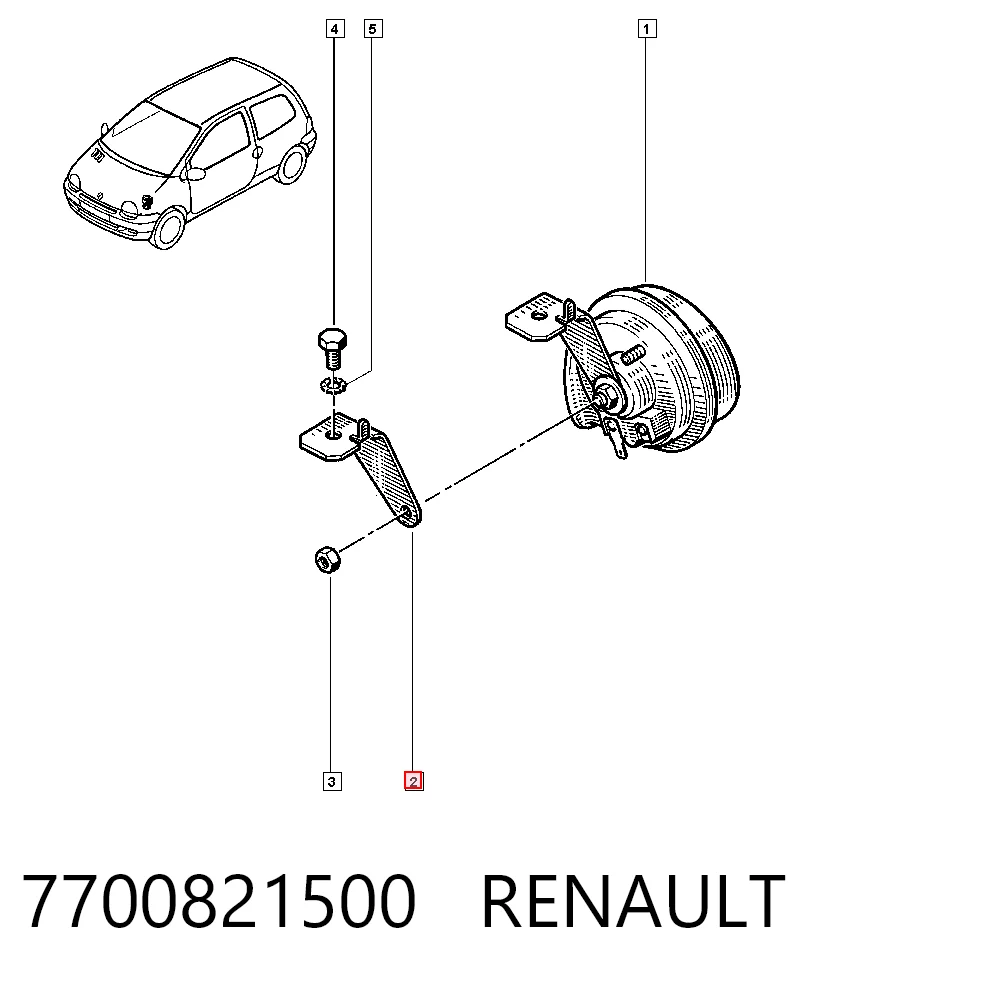  Sinal sonoro (cláxon) Nissan Note monovolume (E11) (2006 - 2012) 