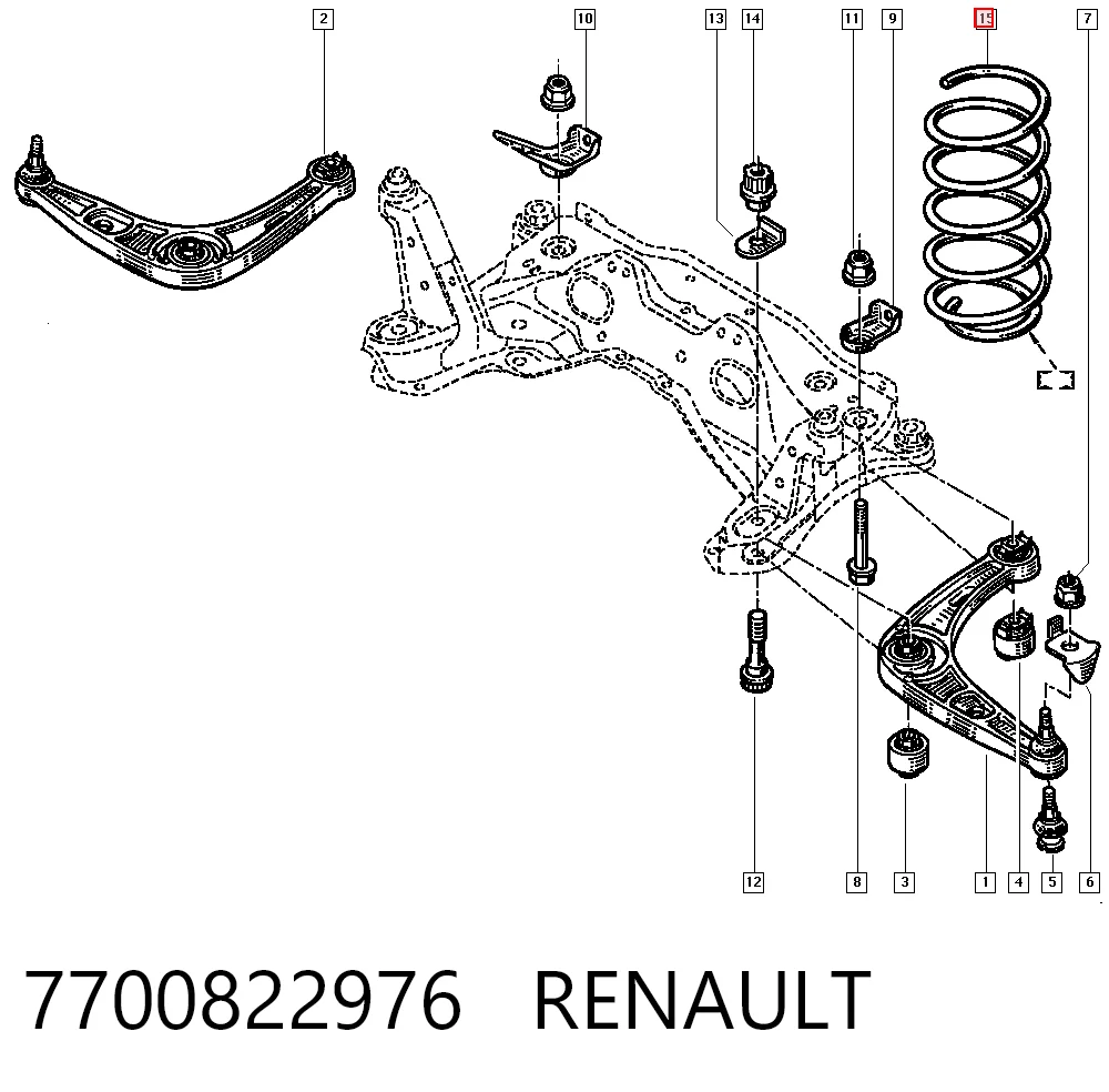 Mola dianteira Renault Laguna I B56, 556 ao melhor preço