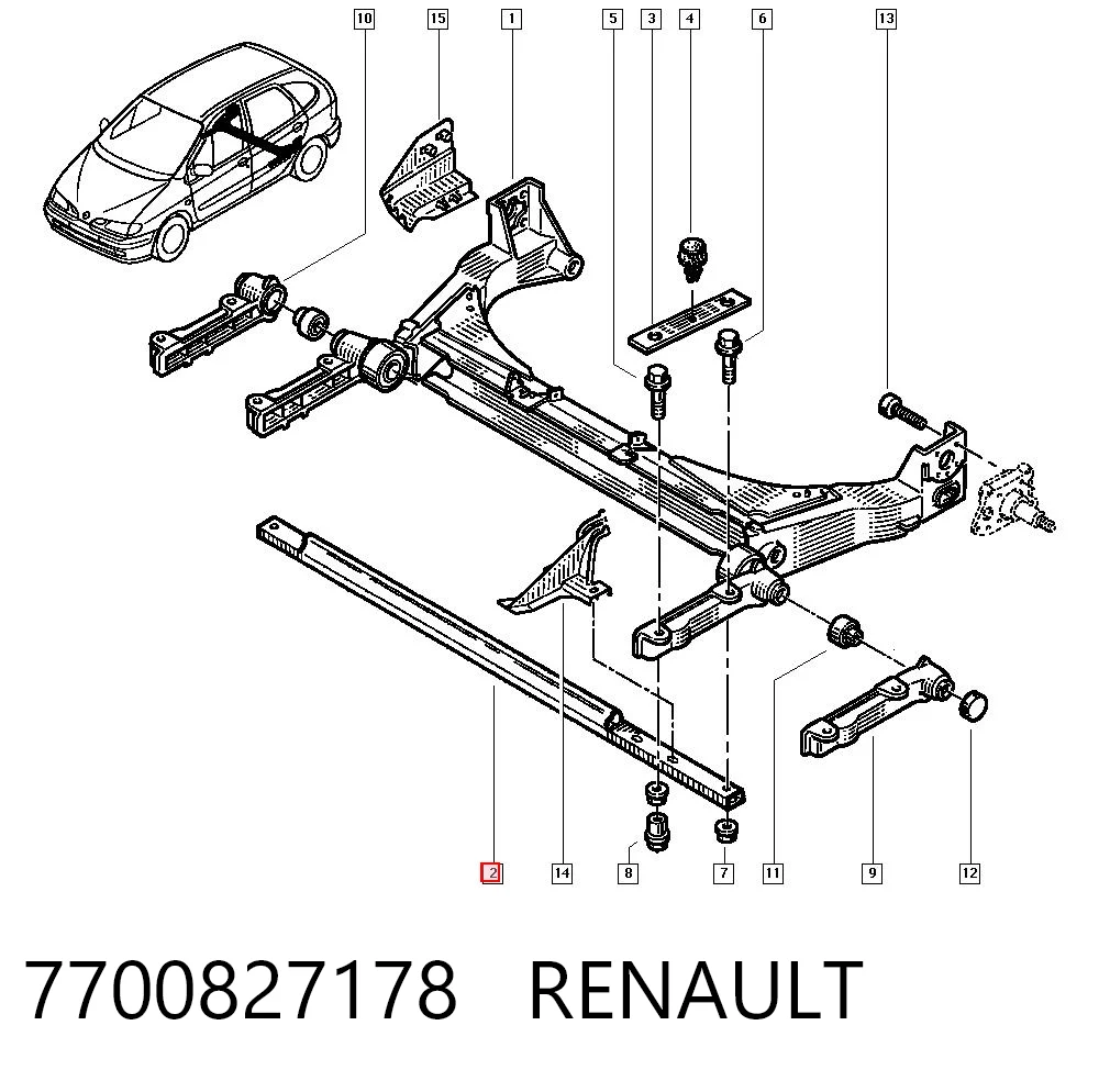 Estabilizador traseiro Renault Megane I LA0, LA1 ao melhor preço