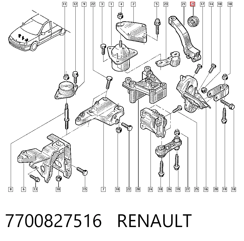 7700827516 Renault (RVI)