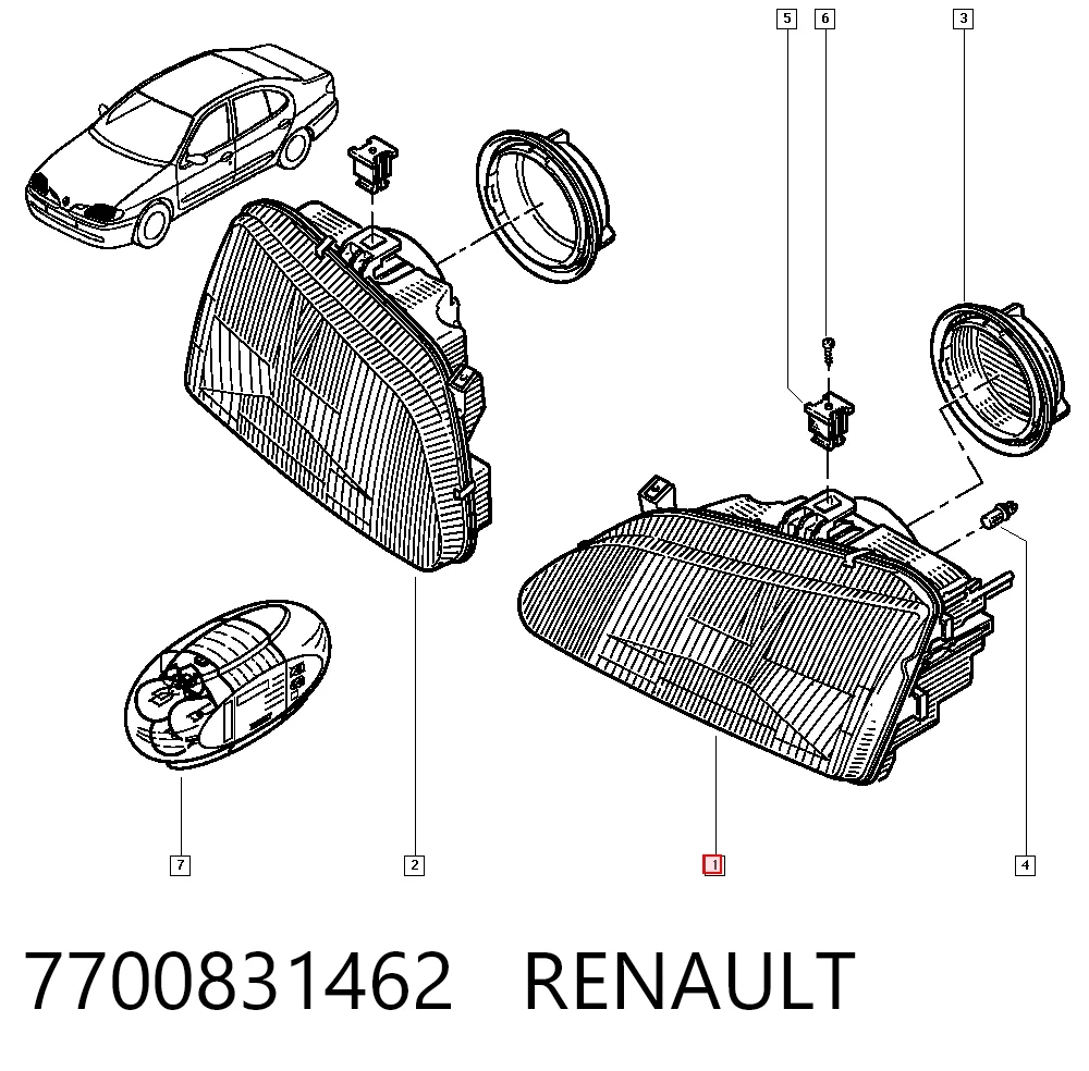 Luz esquerda Renault Megane SCENIC monovolume (JA0, JA1) (1996 - 2001) SCENIC