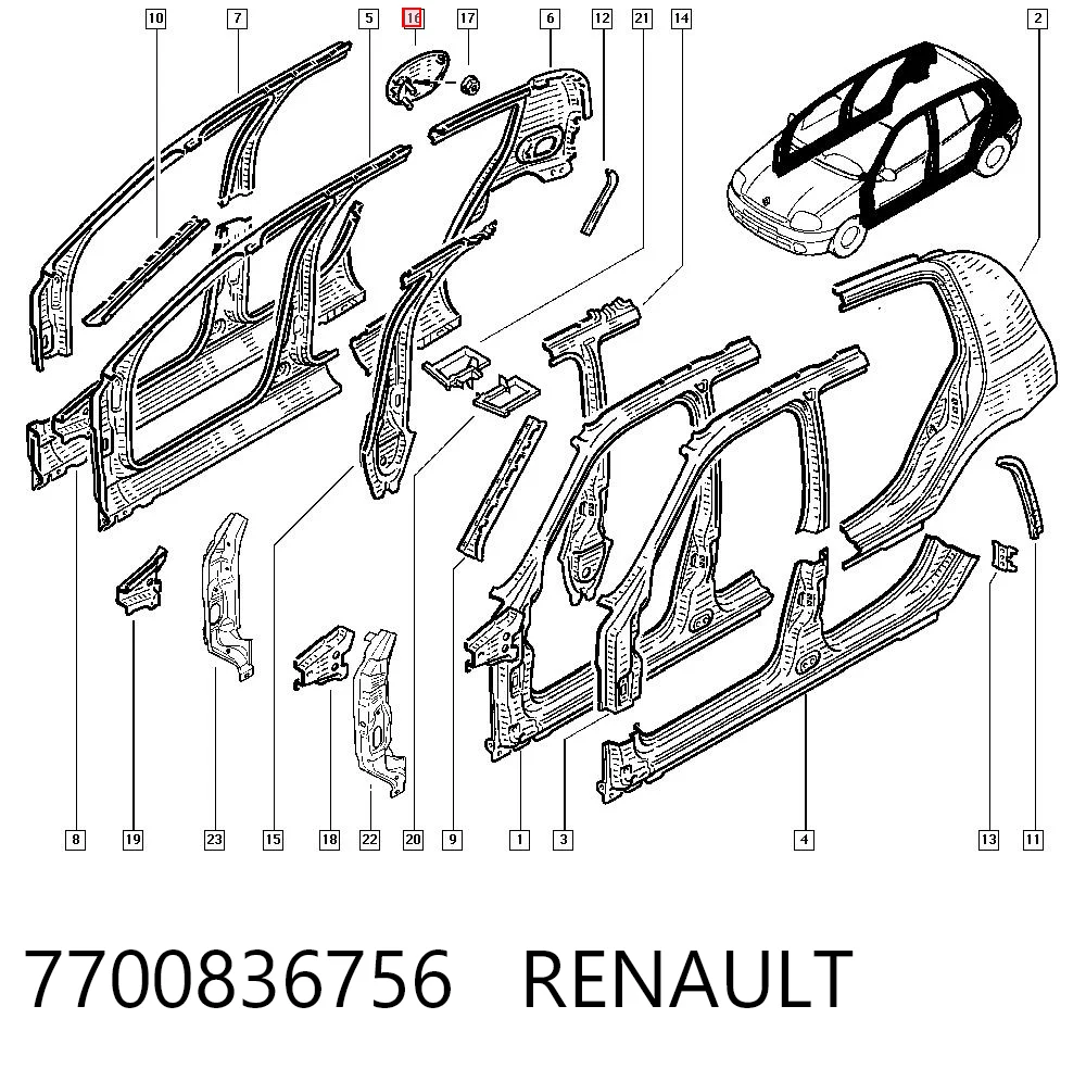 7700836756 Renault (RVI) Alcapão do tanque de combustível