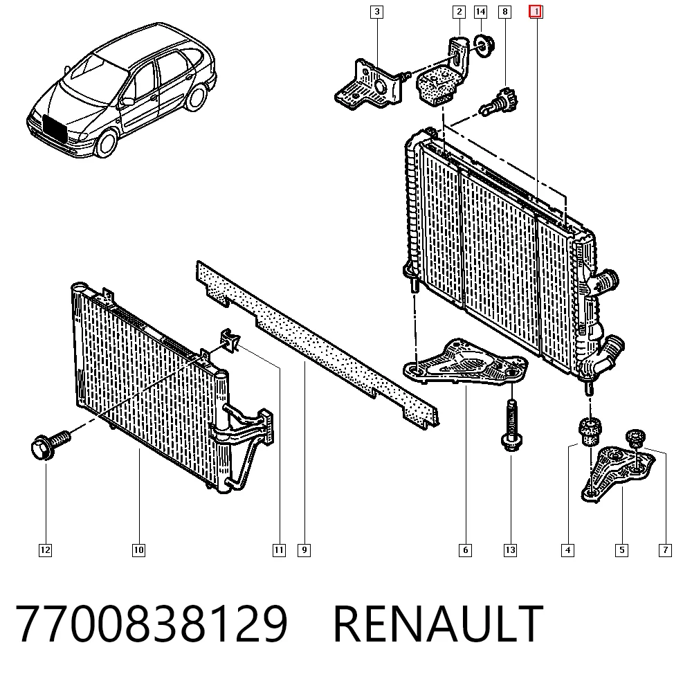 7700838129 Renault (RVI)