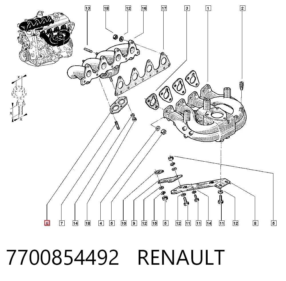 Vedante de tubo de admissão do silenciador Renault 18  134 ao melhor preço
