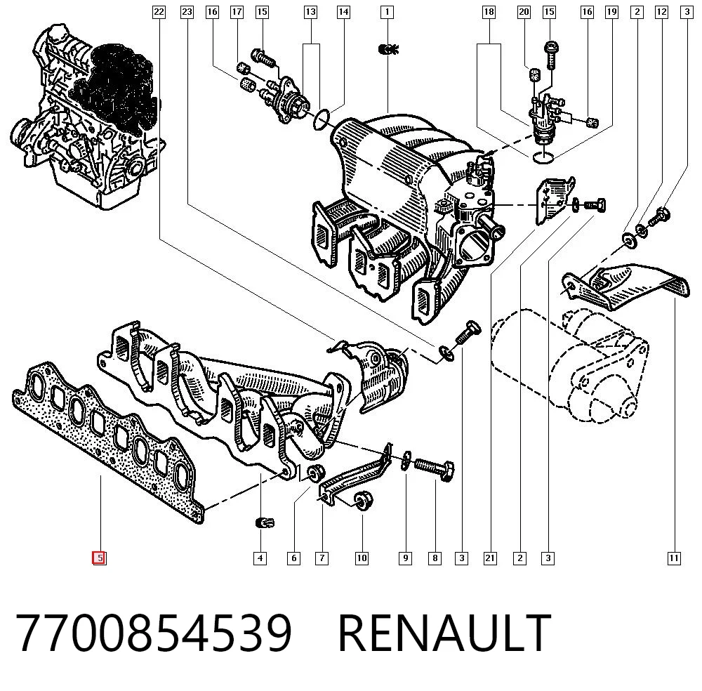 7700854539 Renault (RVI)