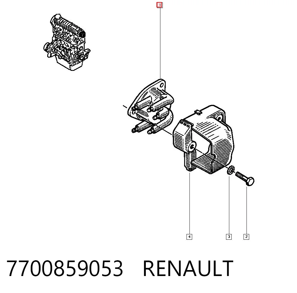 Tampa de distribuidor de ignição (distribuidor) para Renault Laguna B56, 556