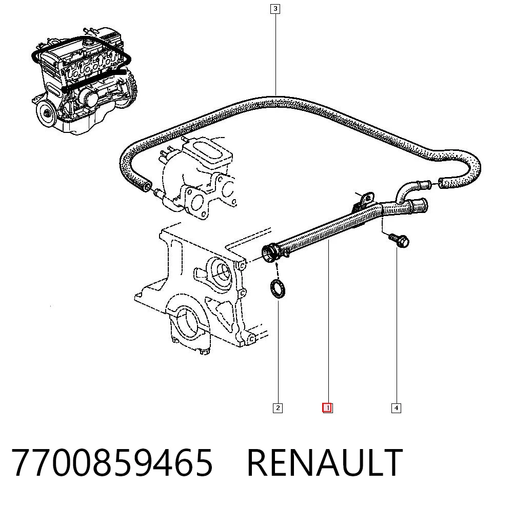 Compre Mangueira (cano derivado) do sistema de esfriamento Renault 19 1