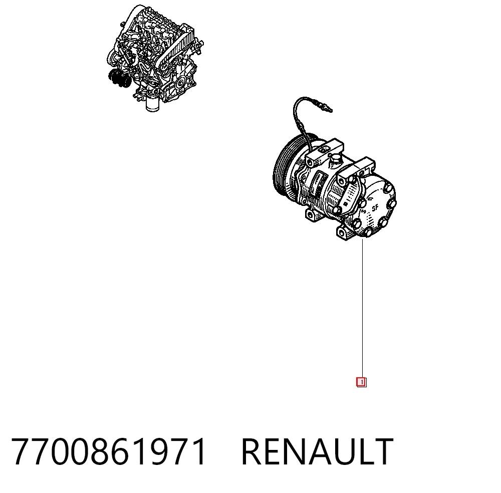 Compressor de aparelho de ar condicionado Renault Clio I BC57, 5357