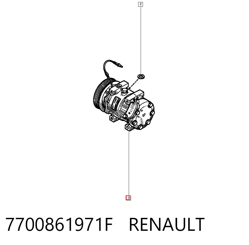  Compressor de aparelho de ar condicionado Renault Clio I hatchback (BC57, 5357) (1990 - 1998) I