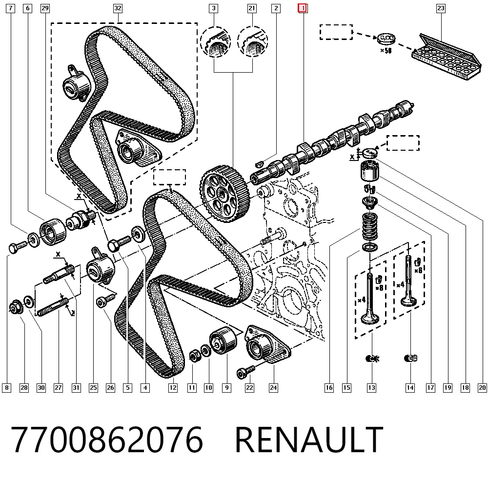 Árvore distribuidora de motor Renault 9  L42 ao melhor preço