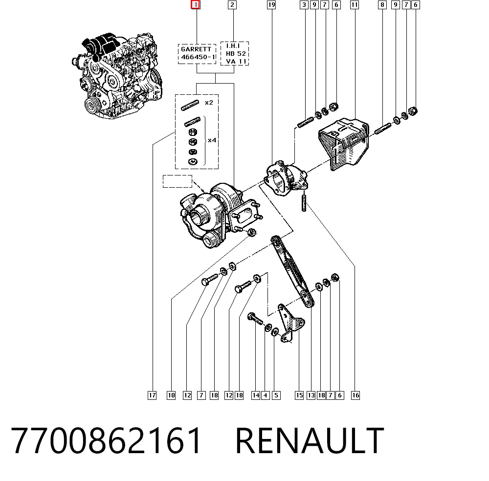 Turbina Renault 21 preço, a partir de 214,52 USD