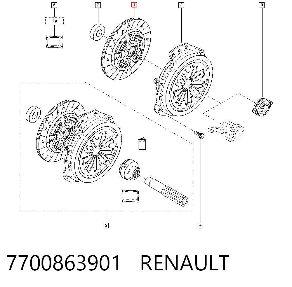 Disco de embraiagem para Renault Clio SYMBOL LB0, LB1, LB2
