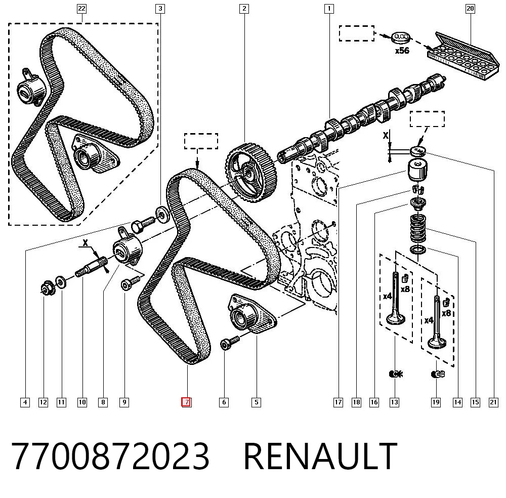 Compre Correia do mecanismo de distribuição de gás Renault Clio 1