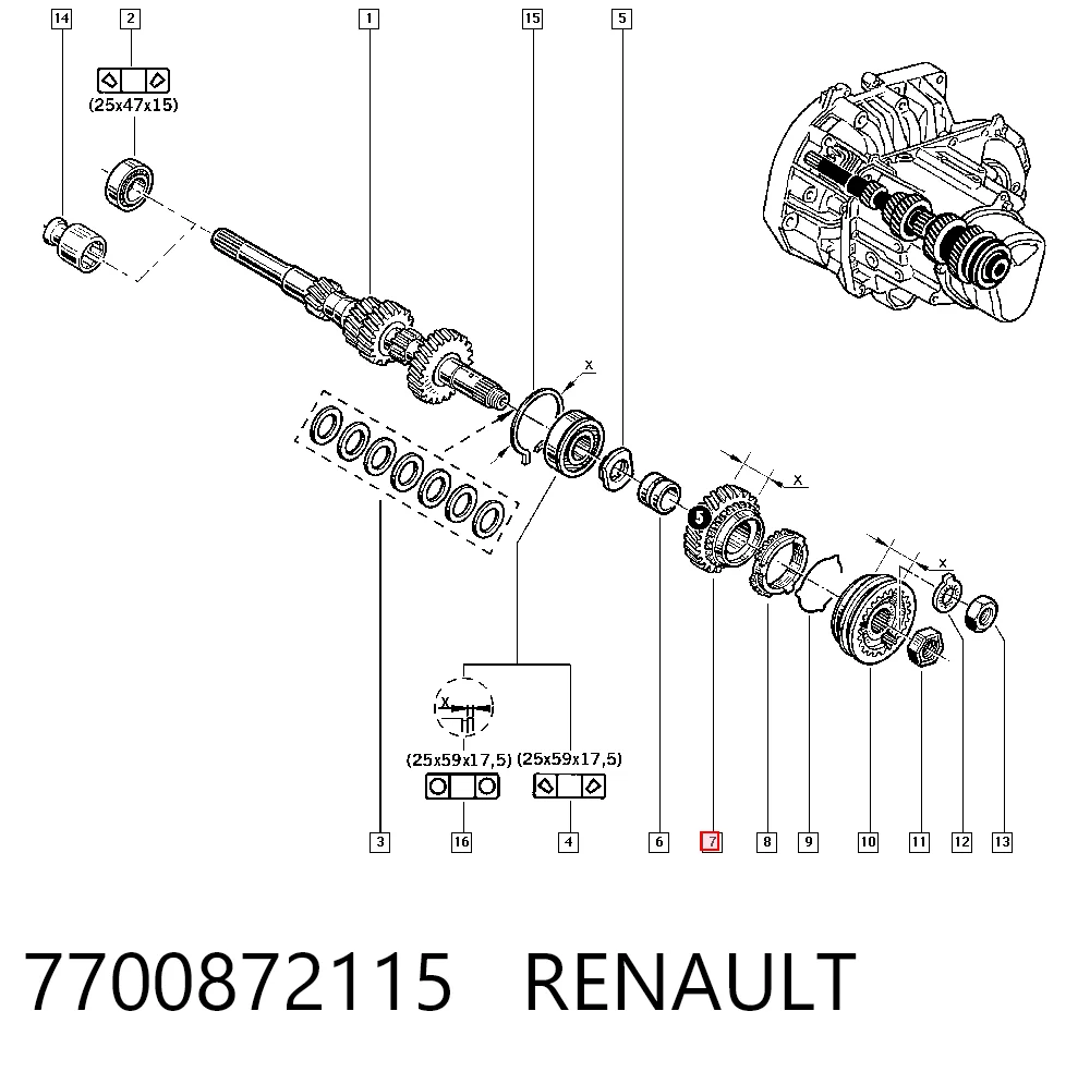 7700872115 Renault (RVI)