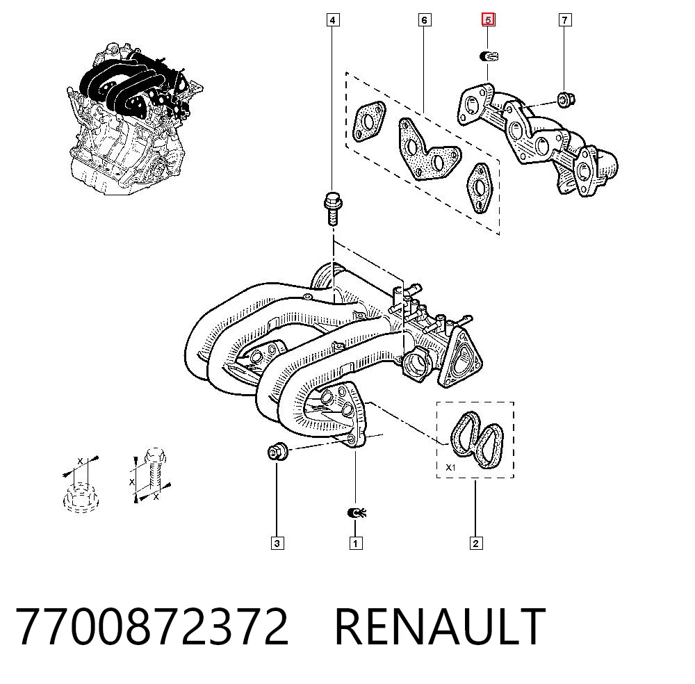 Tubo coletor de escape Renault Twingo I C06 ao melhor preço