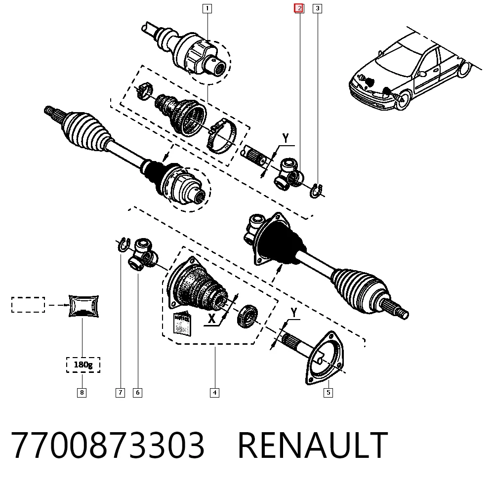 Compre 30871687 Volvo Junta homocinética interna, tripé