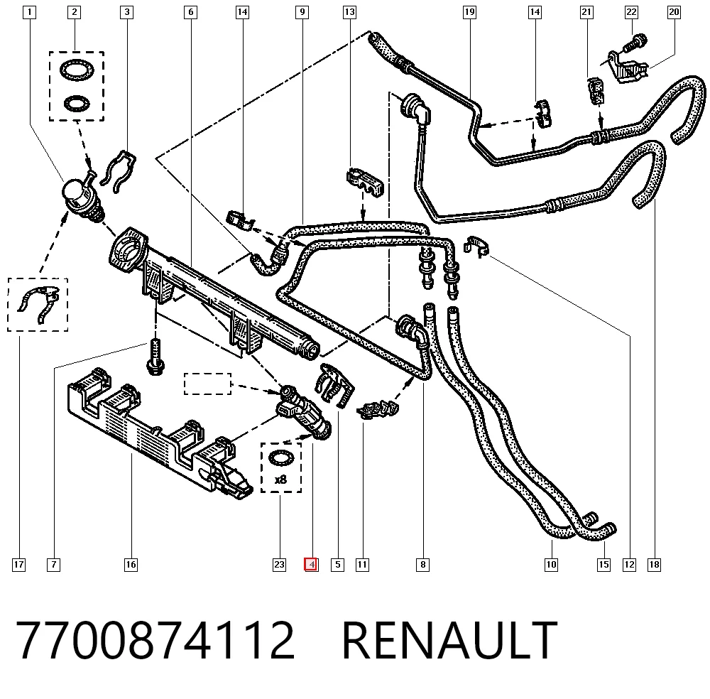 Compre Injetor de injeção de combustível Renault Clio 1