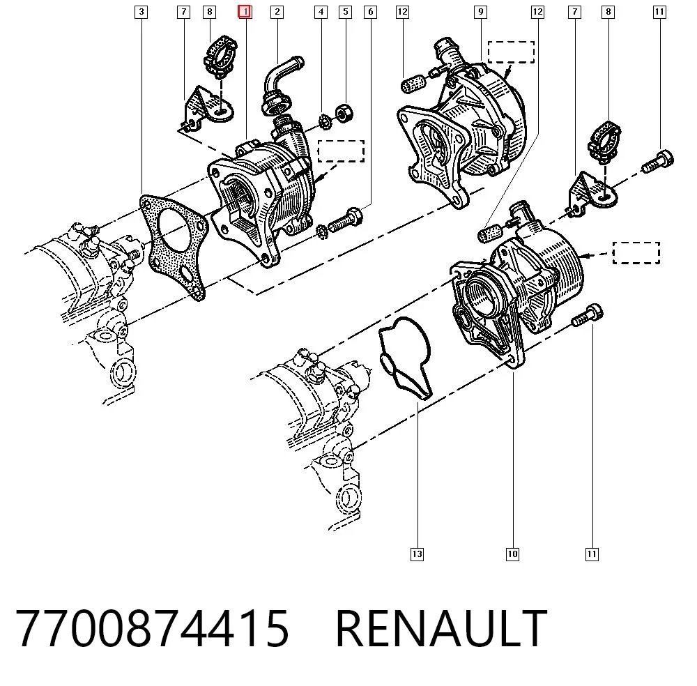 Bomba a vácuo para Renault 19 I B53, C53