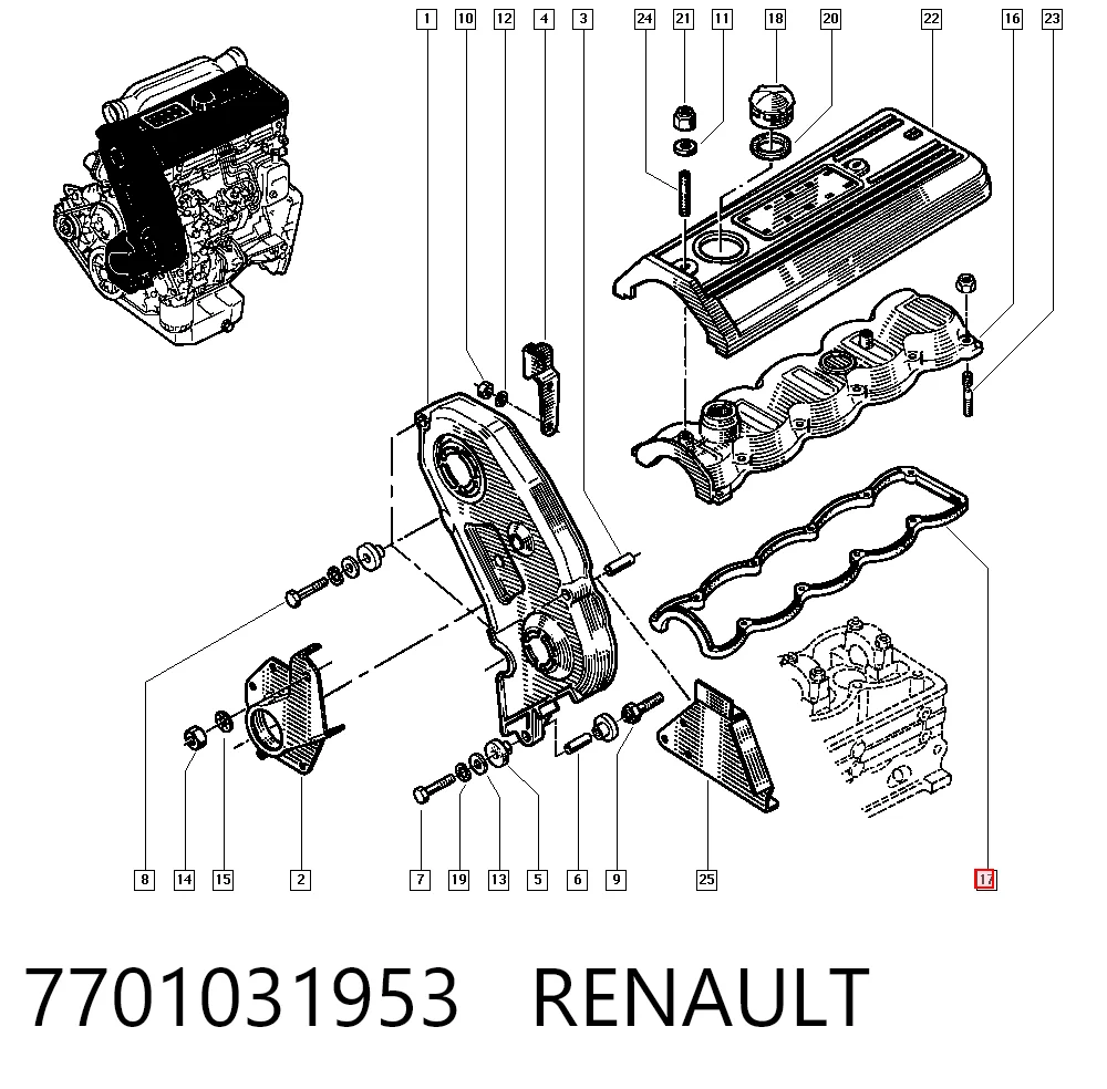 7701031953 Renault (RVI)