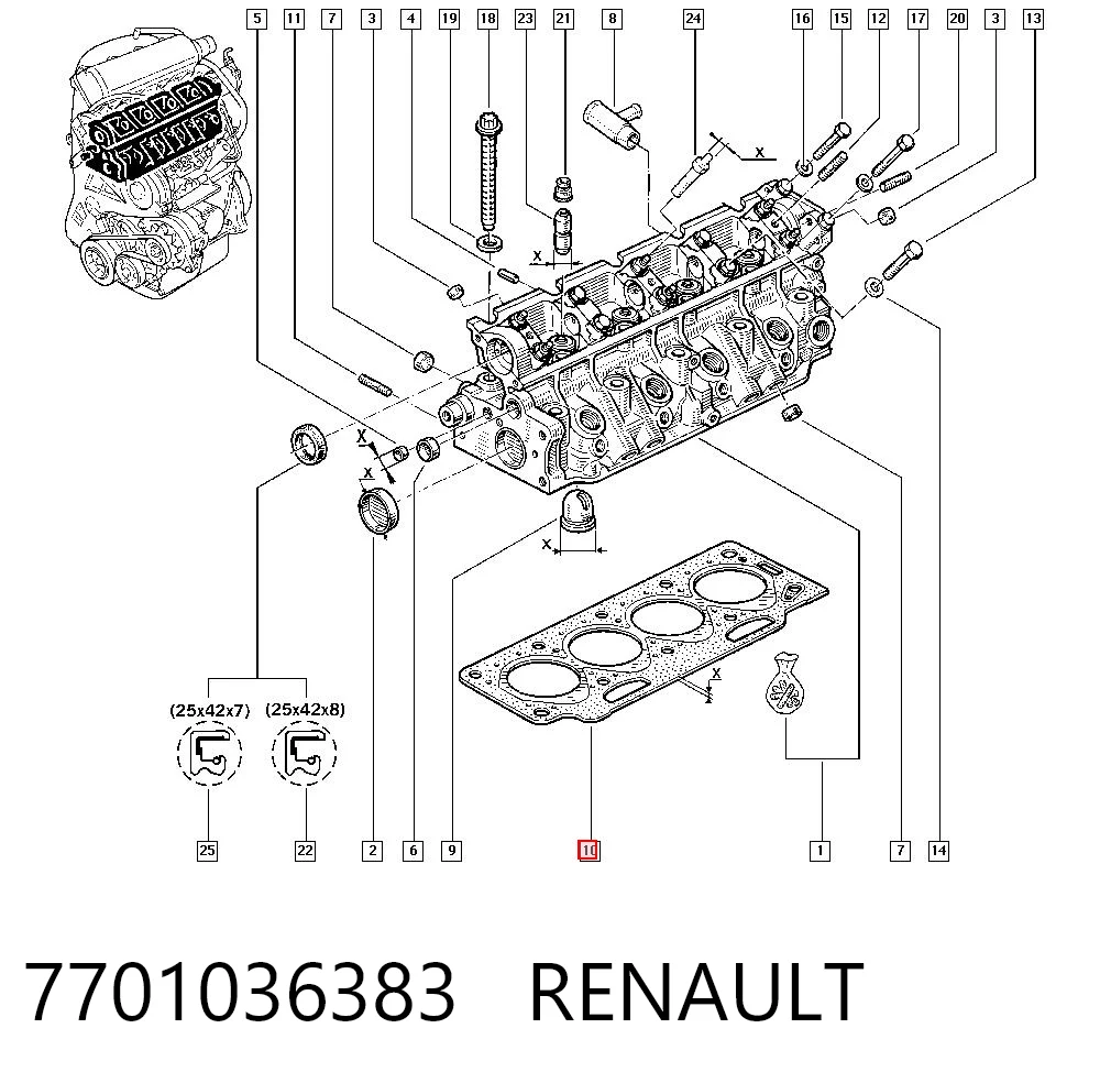 7701036383 Renault (RVI)