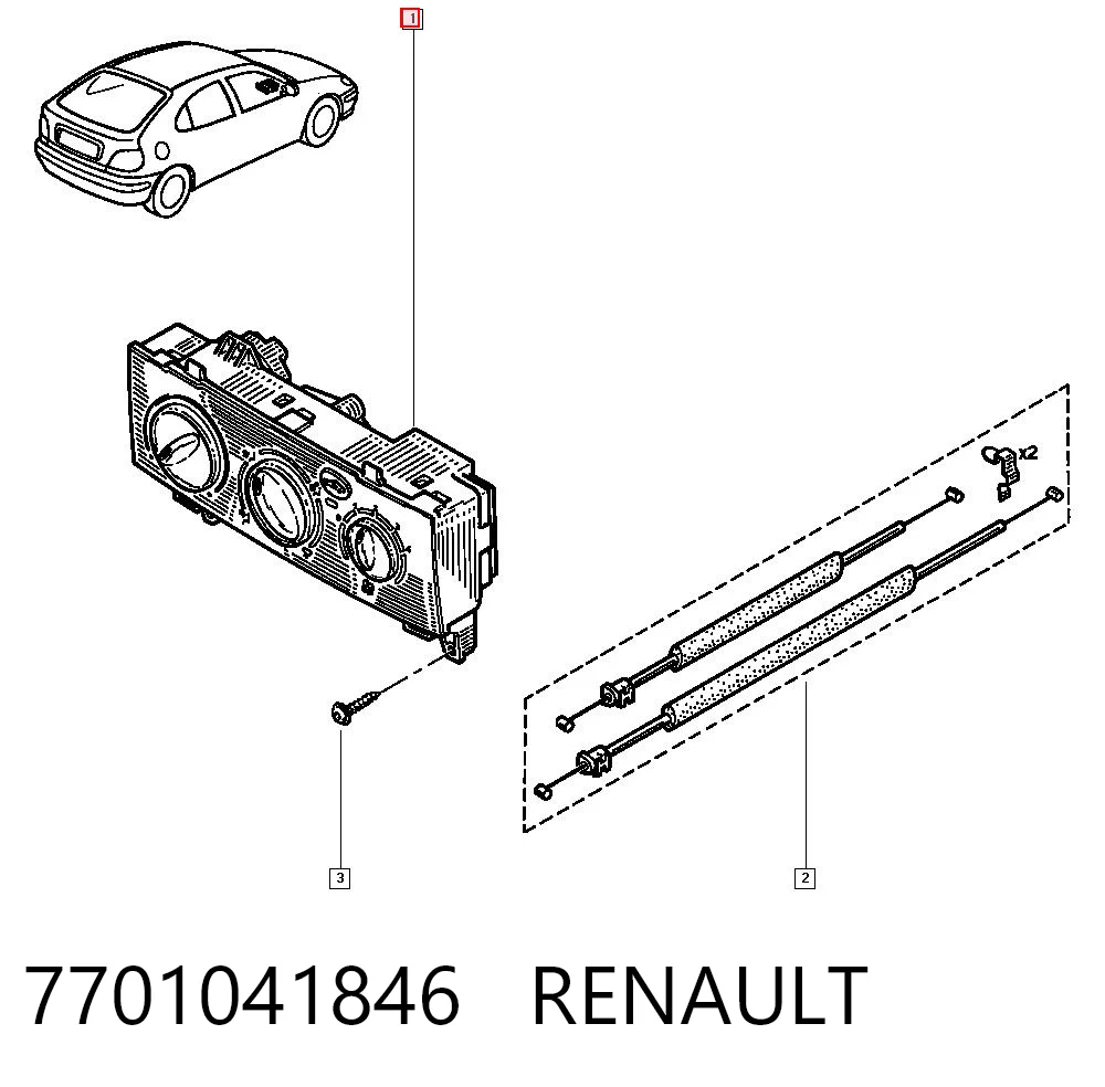 Unidade de controlo dos modos de aquecimento/condicionamento Renault Megane I LA0, LA1 ao melhor preço