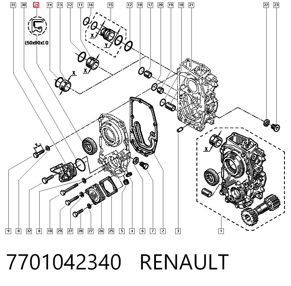 7701042340 Renault (RVI)