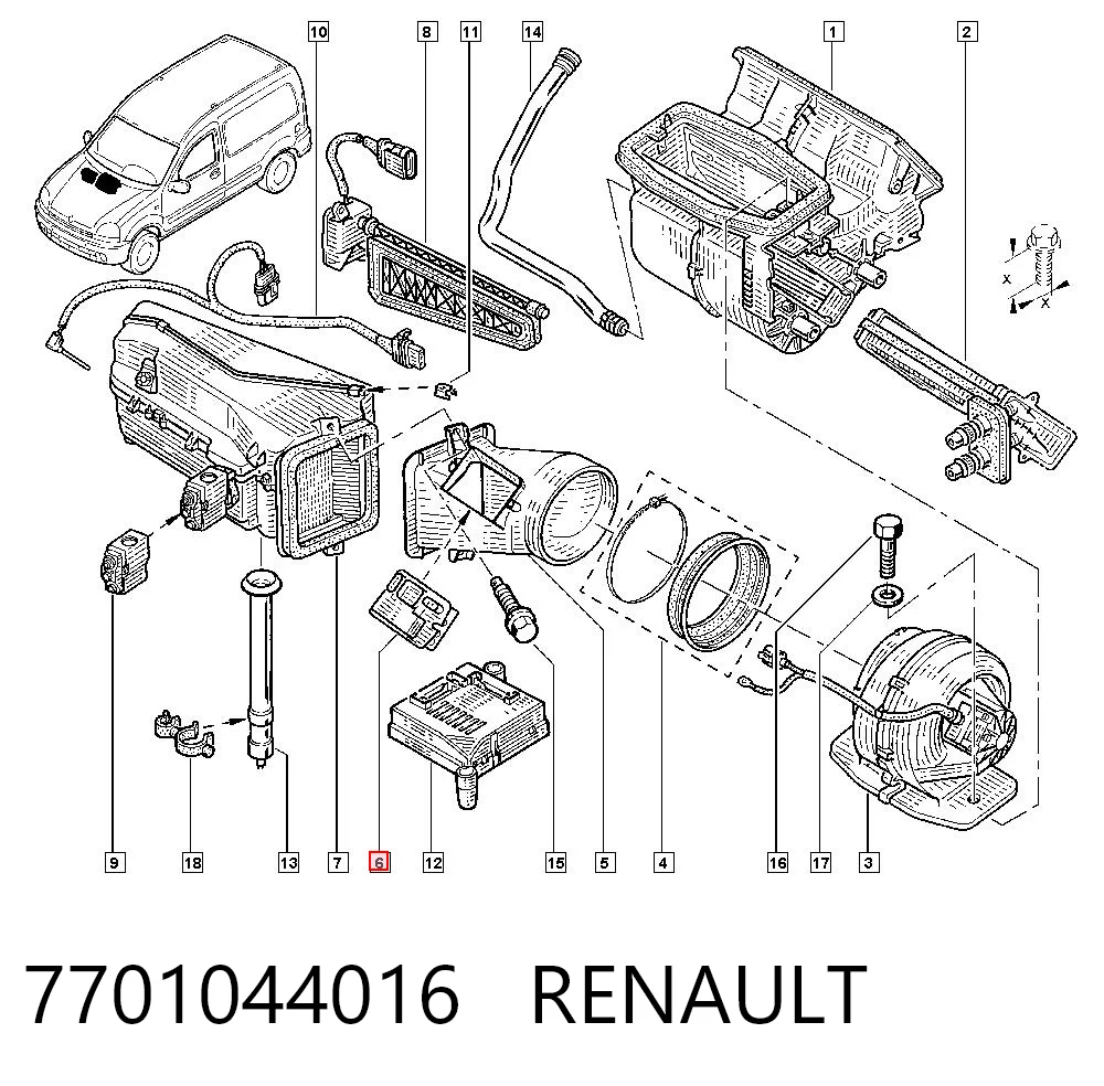 7701044016 Renault (RVI)