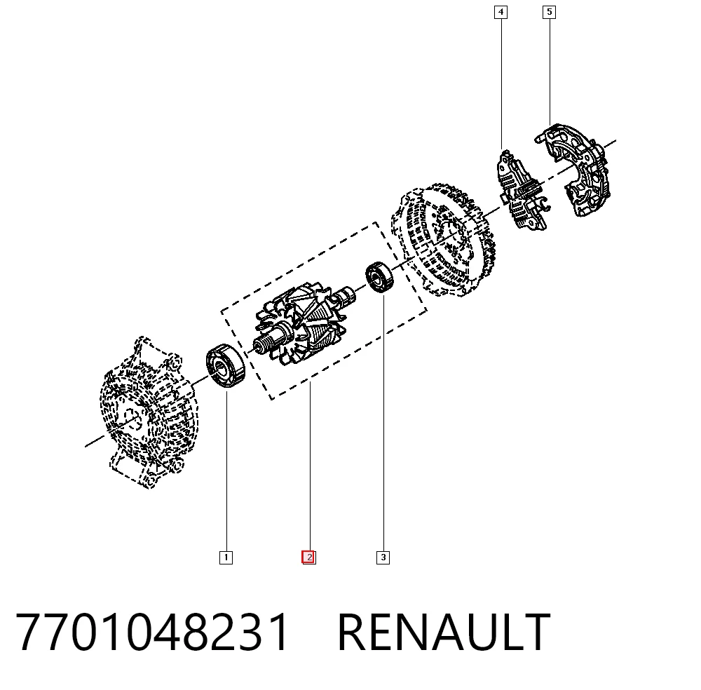 Compre Induzido (rotor) do gerador Volkswagen Golf 3
