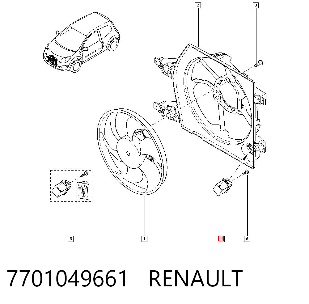 7701049661 Renault (RVI) Regulador de revoluções de ventilador de esfriamento (unidade de controlo)