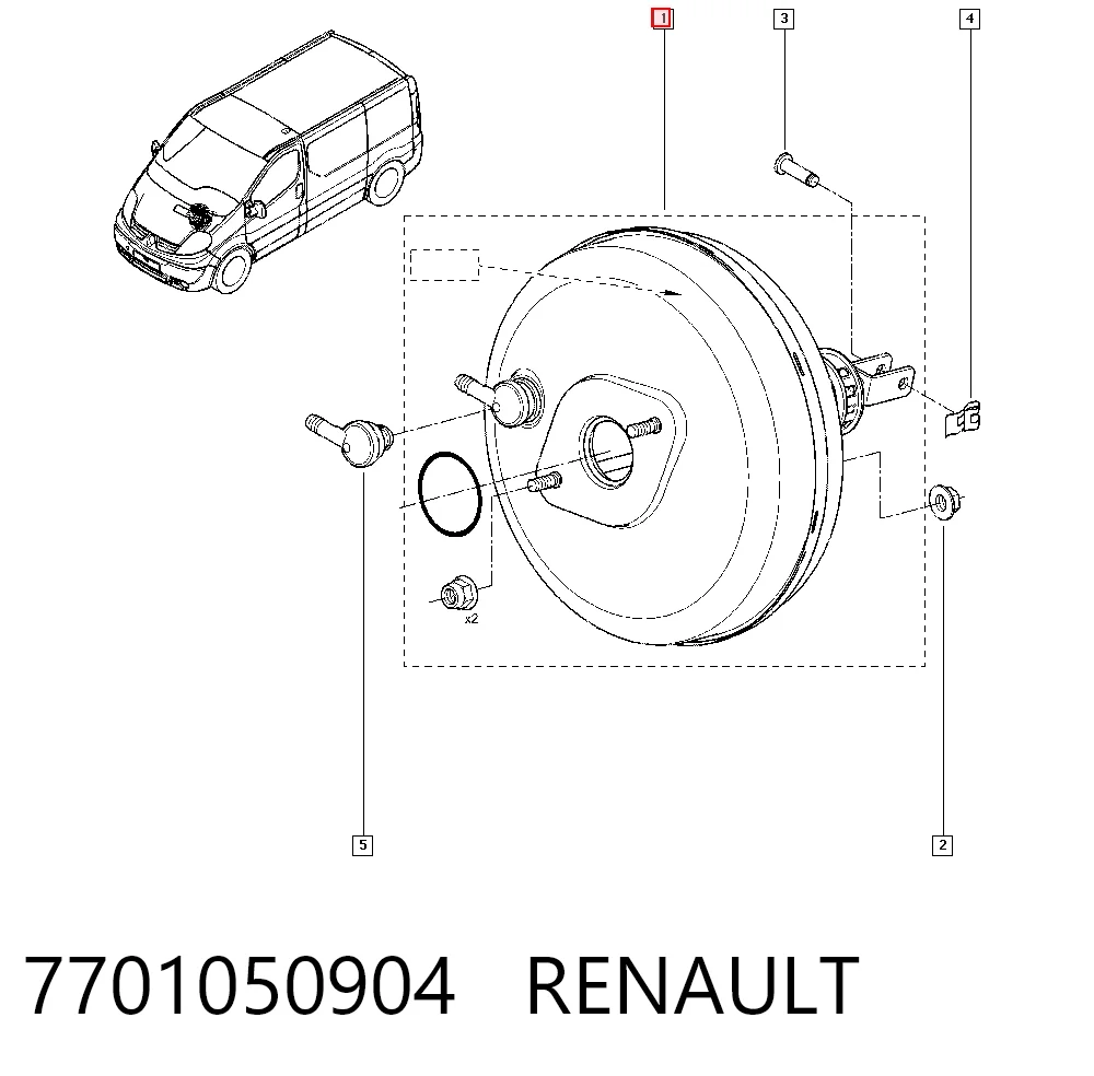 Compre Reforçador dos freios a vácuo Renault Trafic 2