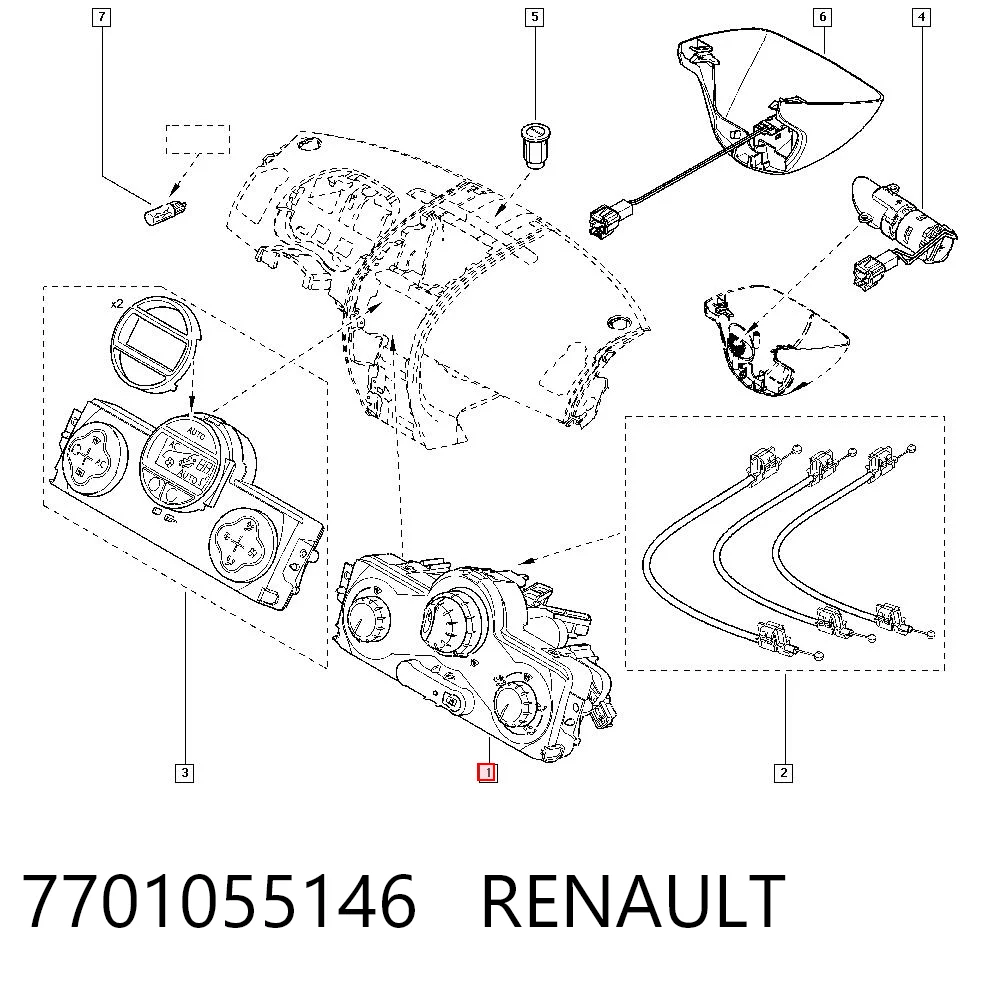 Unidade de controlo dos modos de aquecimento/condicionamento Renault Megane II LM0, LM1 ao melhor preço