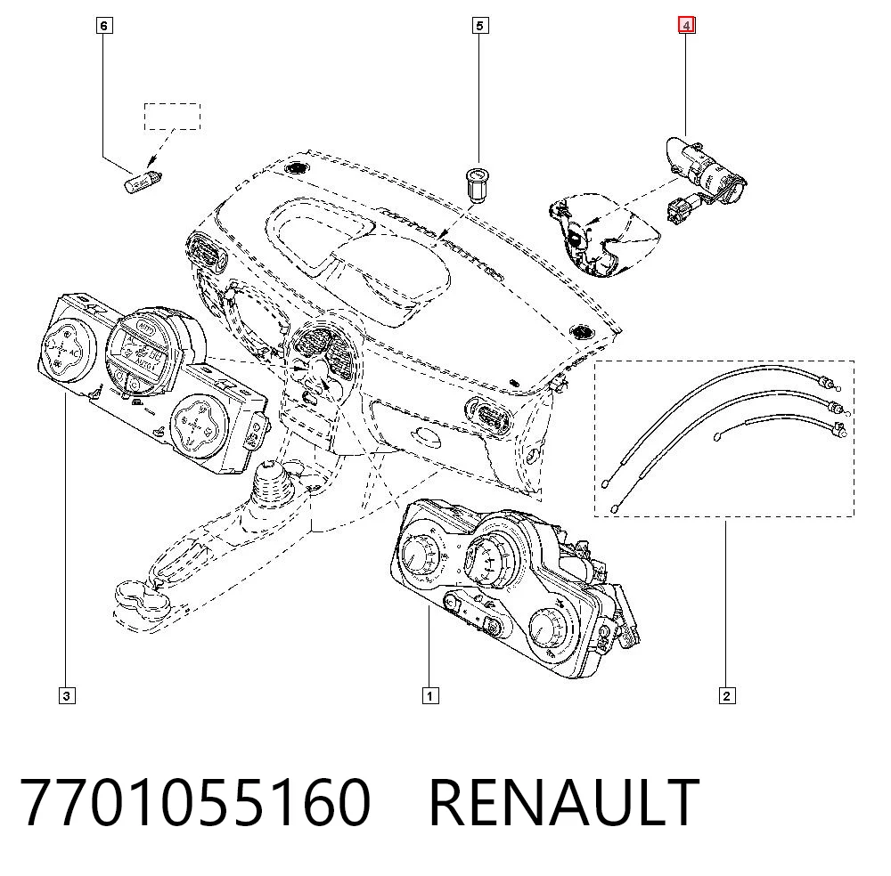 Sensor de temperatura de ar no salão Renault Scenic II JM0, JM1 ao melhor preço