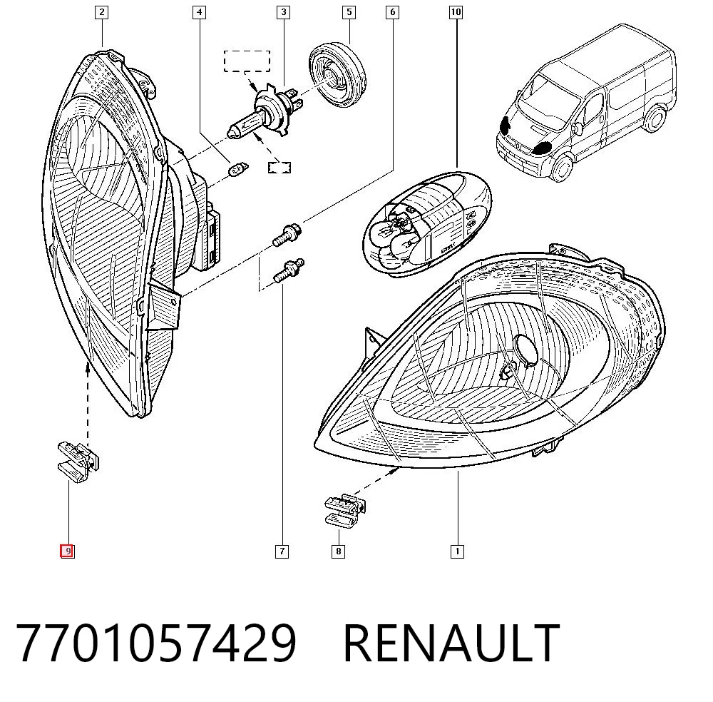 2673300QAA Nissan/Infiniti Braçadeira de fixação das luzes