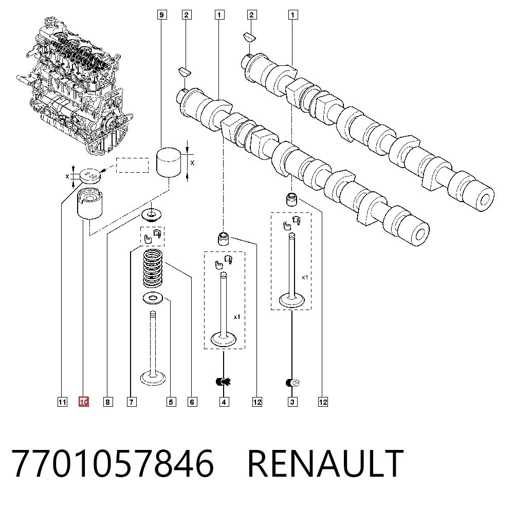 Compre Compensador hidrâulico (empurrador hidrâulico), empurrador de válvulas Nissan Cabstar 