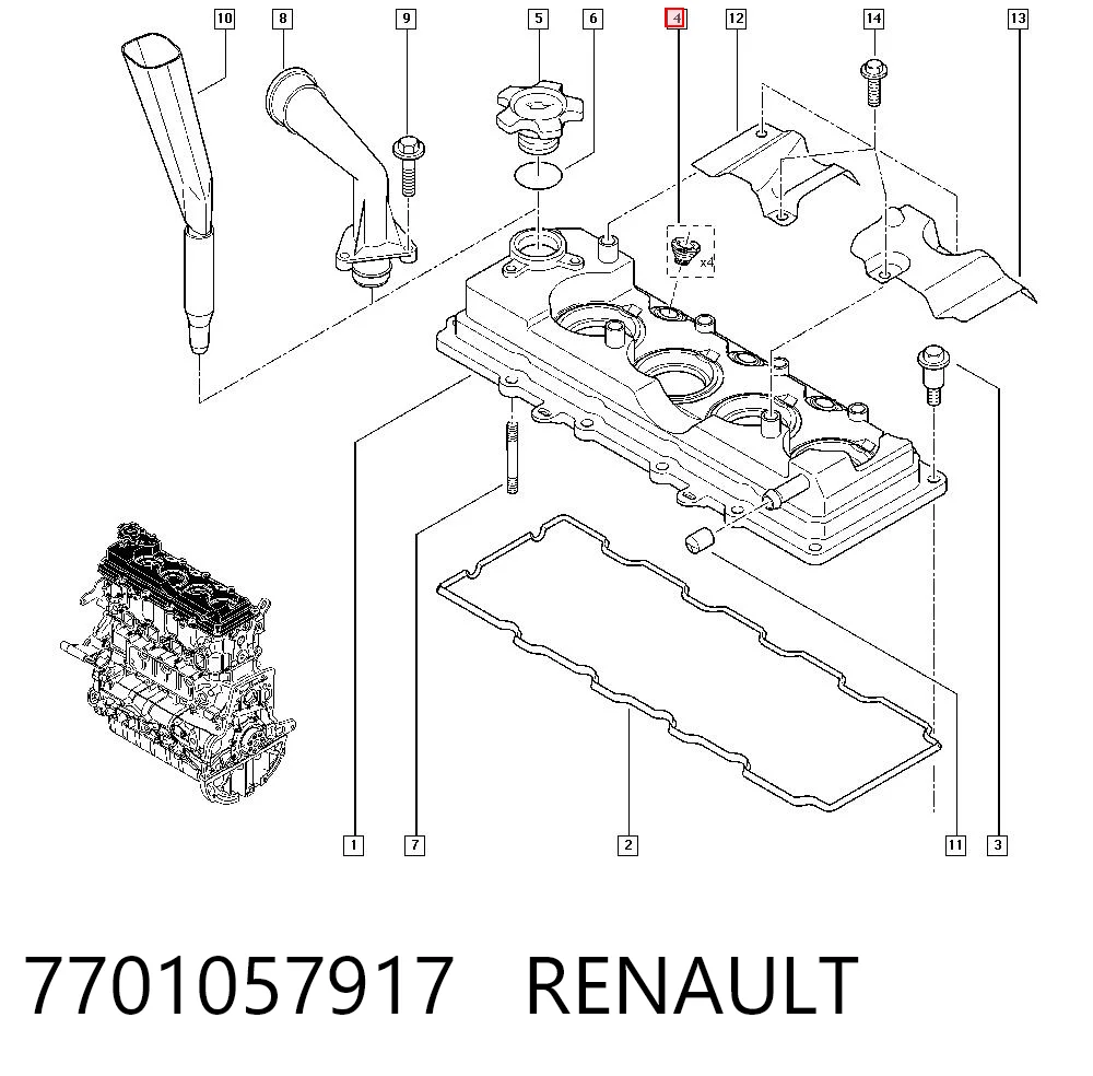 1326800QAB Nissan/Infiniti Vedante anular da cavidade de vela