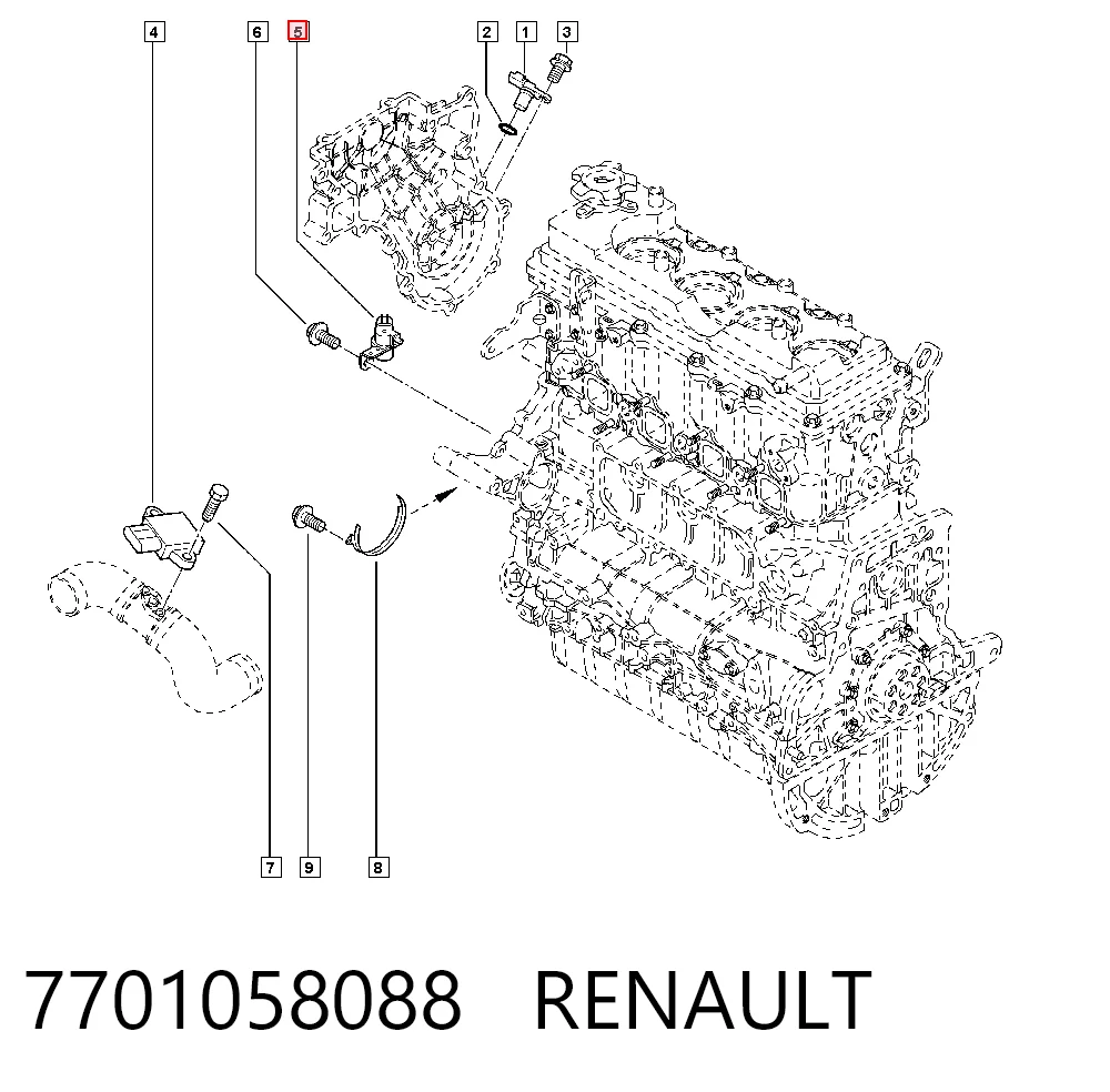 Sensor de posição (de revoluções) de cambota 95509231 General Motors