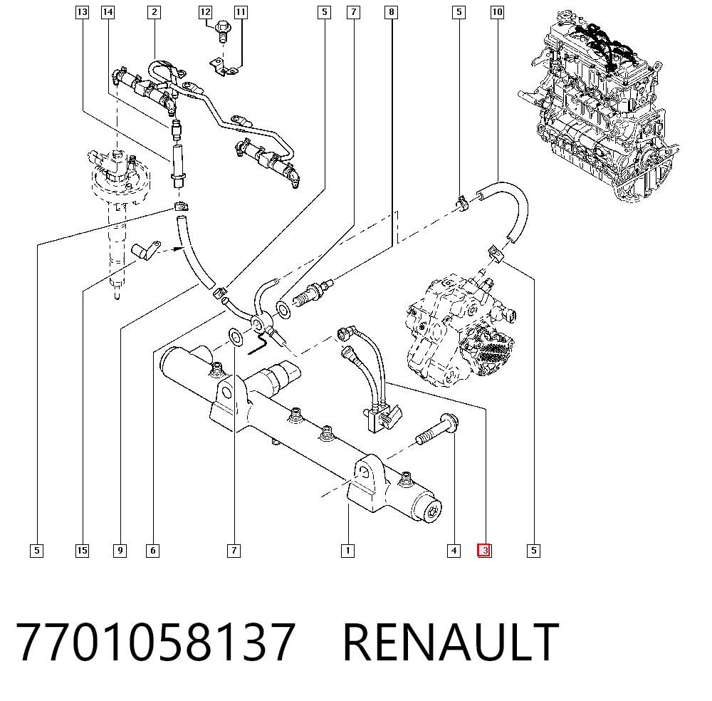 16639DB001 Nissan/Infiniti Sensor de temperatura de combustível