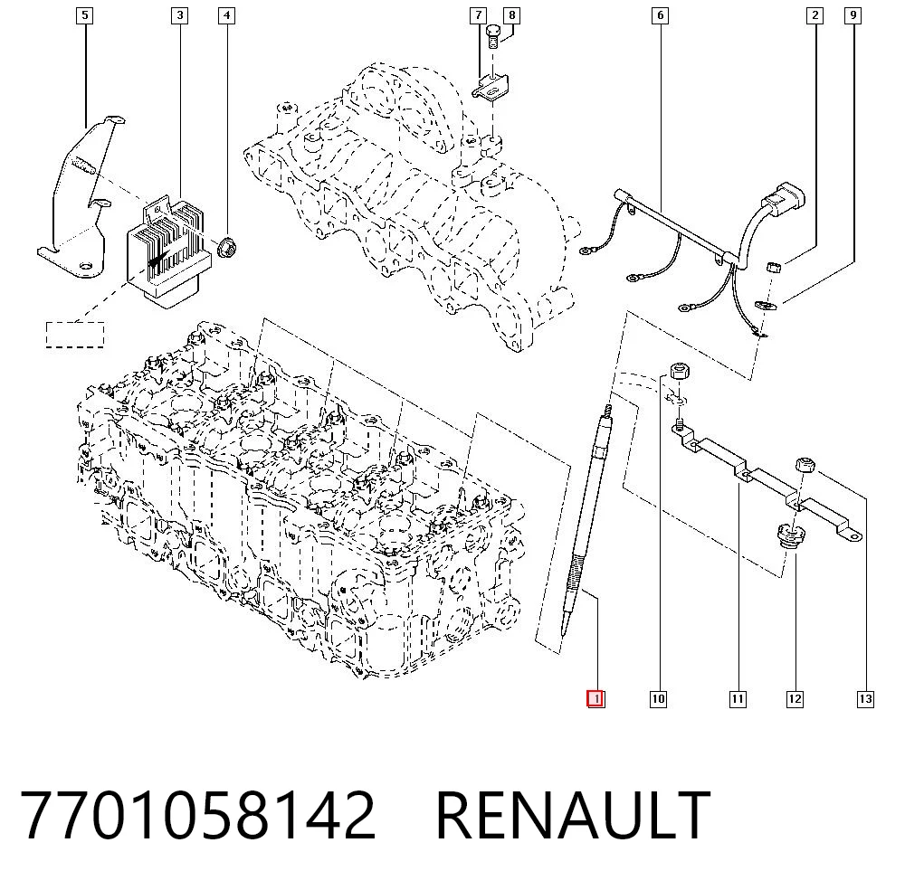 7701058142 Renault (RVI)