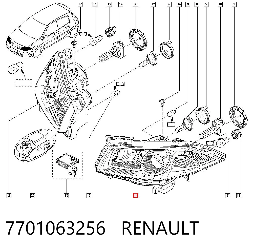 7701063256 Renault (RVI)