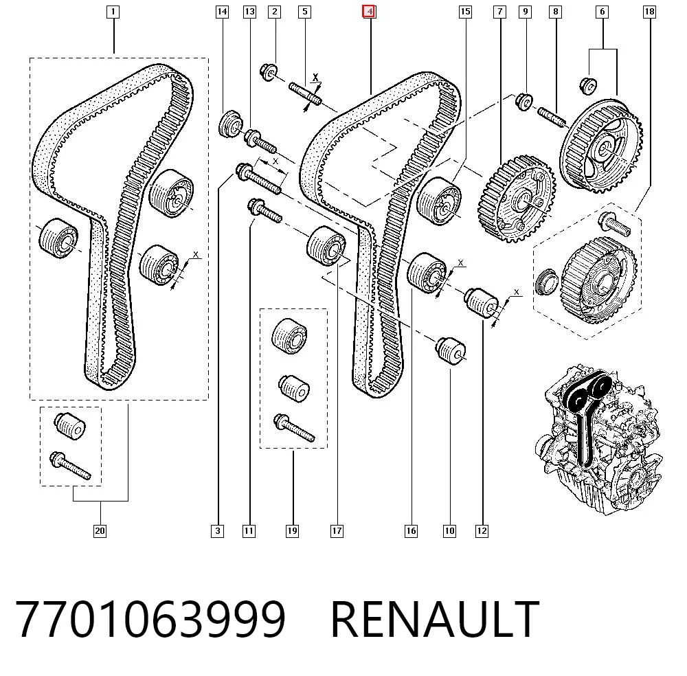 7701063999 Renault (RVI)