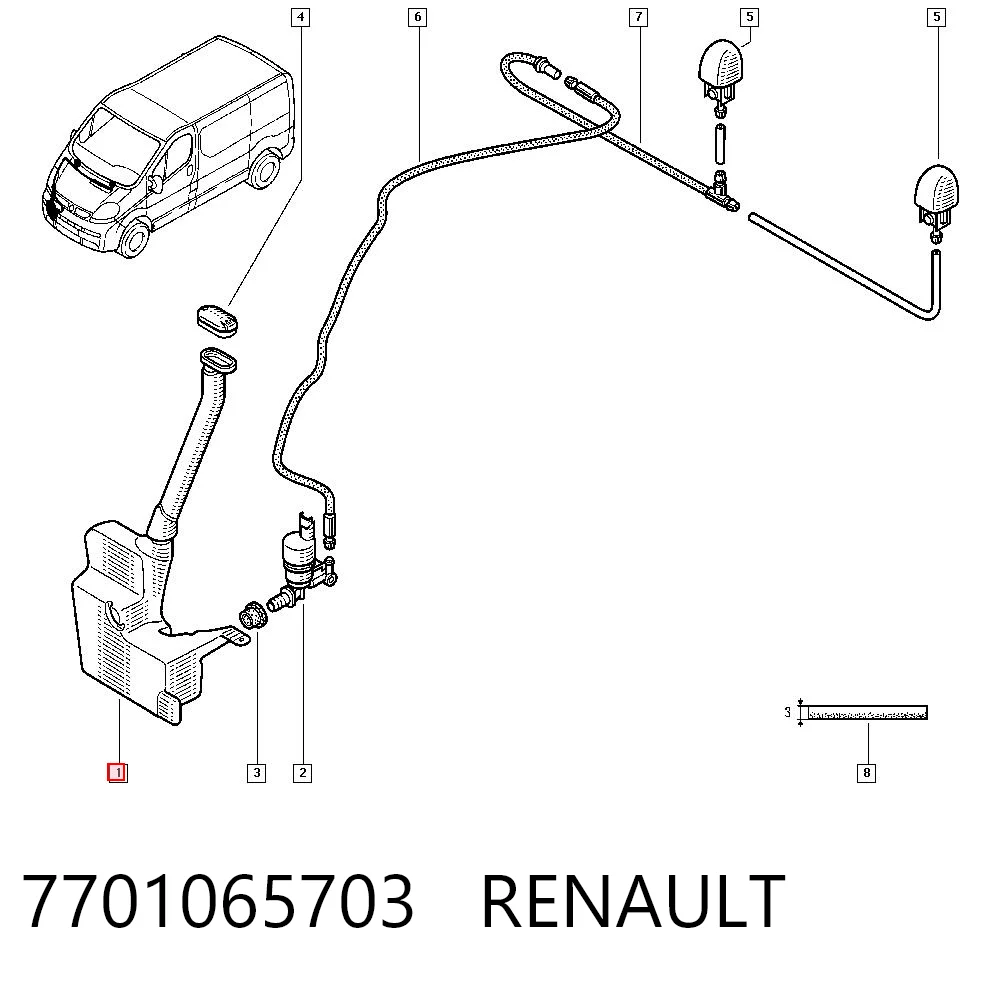 Compre 2748000Q0A Nissan/Infiniti Tanque de fluido para lavador de vidro