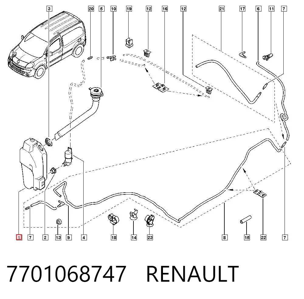 Preço da peça Kangoo II сaixa