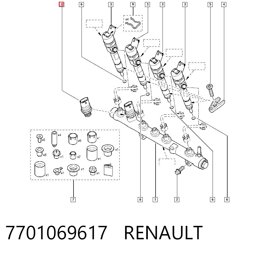 Sensor de pressão de combustível para KIA Cerato I LD