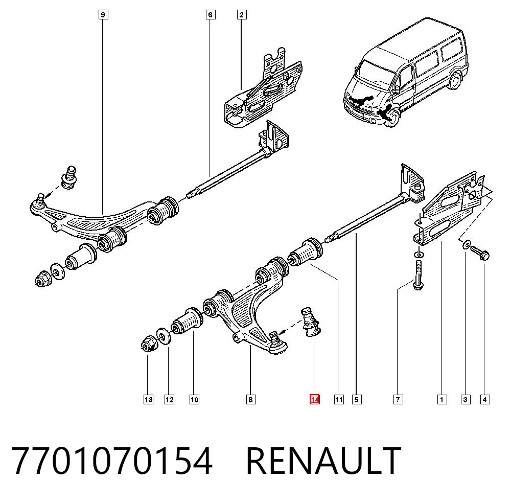 7701070154 Renault (RVI)