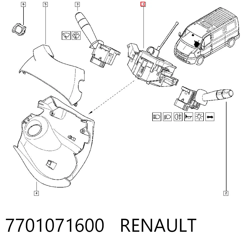 Anel AIRBAG de contato, cabo plano do volante Renault Master II JD, ND ao melhor preço