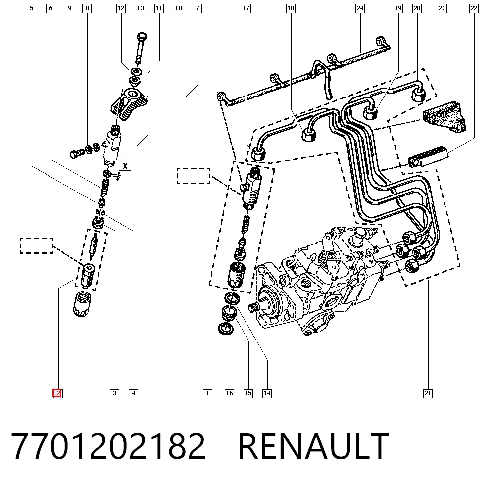 7701202182 Renault (RVI)