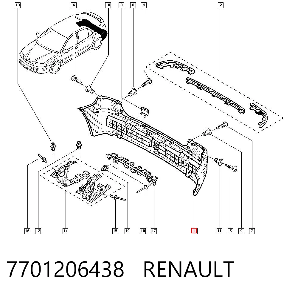 Pára-choque traseiro Renault Laguna preço, a partir de 154,93 USD