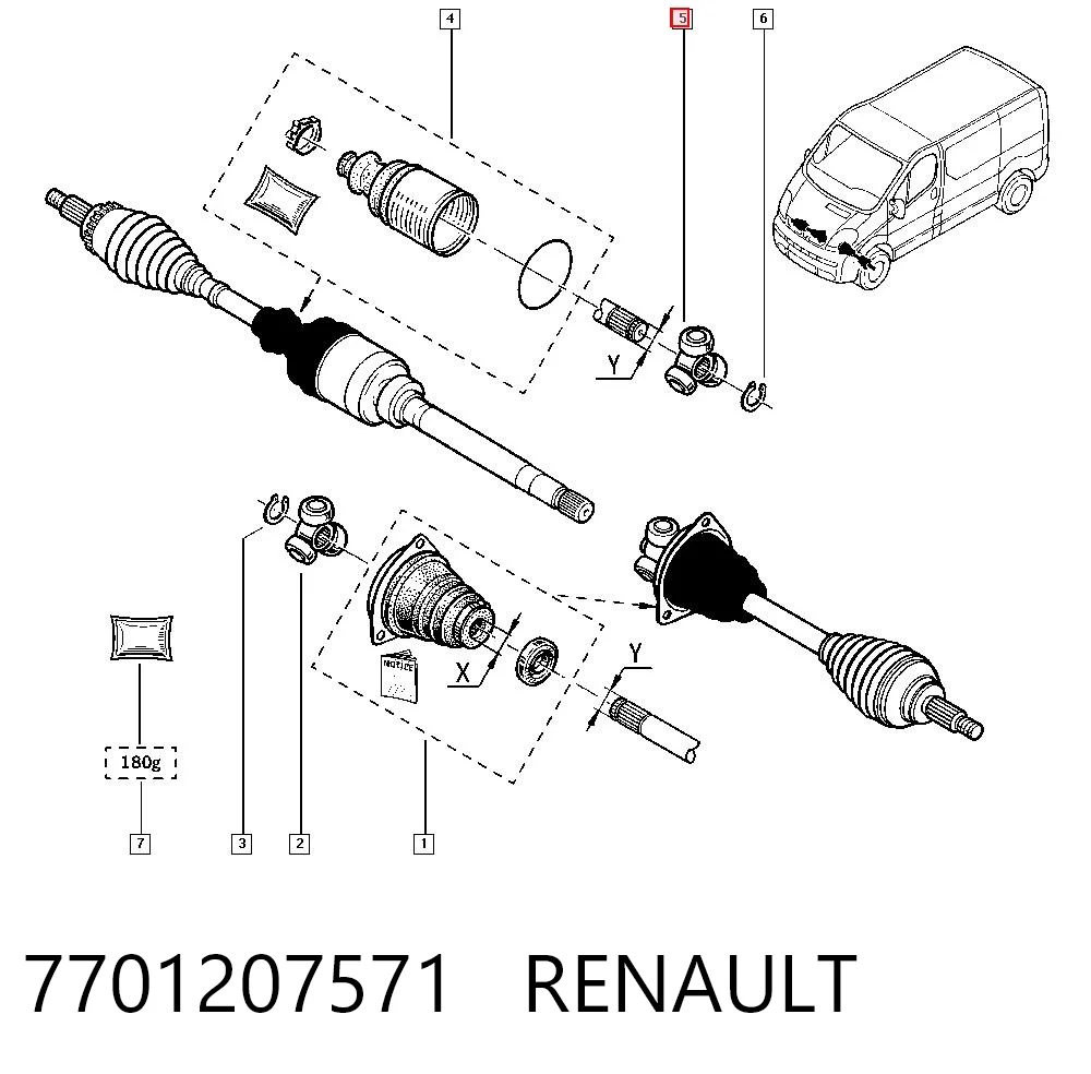 Junta homocinética interna, tripé Renault Trafic  TXX ao melhor preço